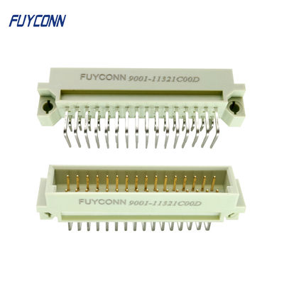 ขั้วต่อ DIN 41612 2.54 มม. ระยะห่าง 2 * 16 32 ขาชาย R / A PCB Euro 41612 Connector