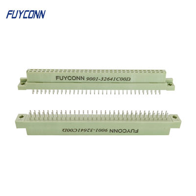 ขั้วต่อ PCB Eurocard แบบตรง 2 แถว 16 32 48 64 พินตัวเมีย 2 * 32 พิน 64P ขั้วต่อ DIN41612