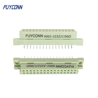 ขั้วต่อ Eurocard 2 แถว 8 16 32 พิน PCB ตรง 2x16P 32 พินขั้วต่อ DIN 41612 ตัวเมีย