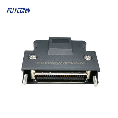 ขั้วต่อเซอร์โว 50 พินชายมินิบัดกรีประเภทขั้วต่อสายเคเบิลเซอร์โว SCSI พร้อมฝาครอบ