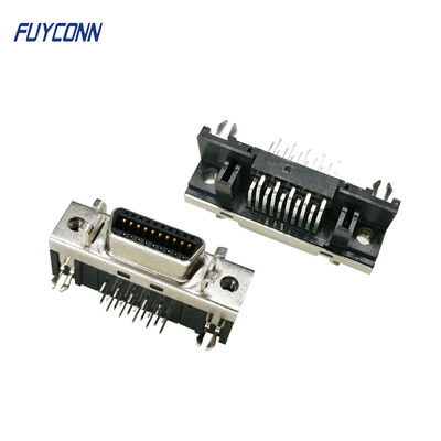 SCSI R/A ขั้วต่อตัวเมีย ขั้วต่อเซอร์โว 20 พิน ขั้วต่อ MDR Ribbon ขนาดเล็ก