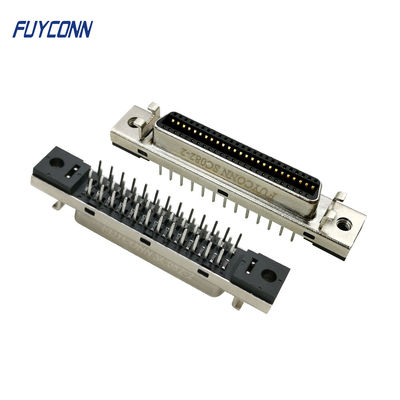 ตัวเชื่อมต่อ PCB SCSI 180 องศาตัวเมีย 50P MDR ตัวเชื่อมต่อเซอร์โว