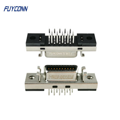 ขั้วต่อ SCSI 20 พิน 180 องศา PCB ขั้วต่อเซอร์โวตัวเมียแบบตรง