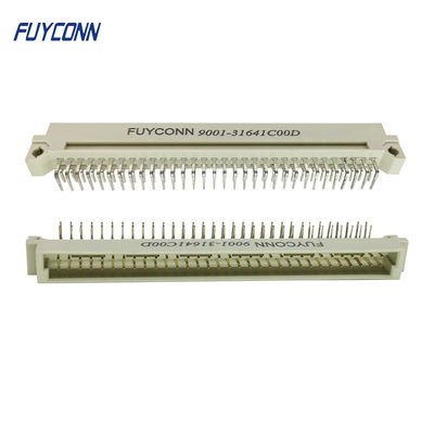 64Pin DIN 41612 Connector 2 แถวมุมขวา PCB ปลั๊กตัวผู้ Euro Connector