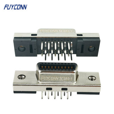 ขั้วต่อเซอร์โวตัวเมีย 1.27 มม. PCB ตัวเมียตรงขั้วต่อ SCSI 20 พิน