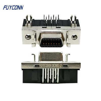 ขั้วต่อ SCSI หญิง 90 องศา R / A PCB Mount SCSI 14 Pin Connector