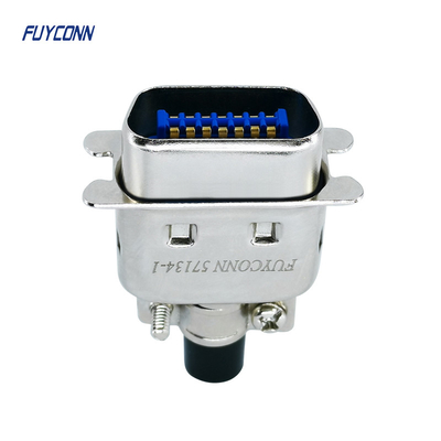 DDK 57-30140 ตัวเชื่อมต่อ Centronics 14 พิน DDK ตัวเชื่อมต่อ Ribbon ชายพร้อมฮูดโลหะ