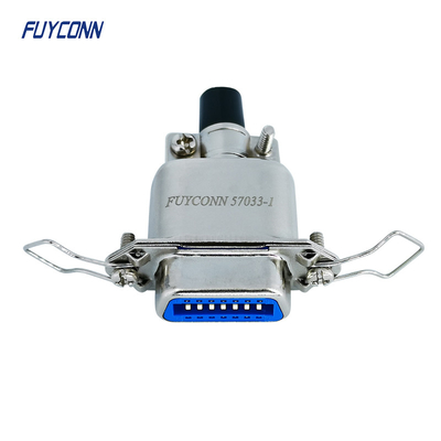 57-60140 ตัวเชื่อมต่อสายเคเบิลด้านบน DDK ตัวเมีย ประสาน Cup Centronics 14 Pin Connector