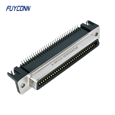 มุมขวา PCB ตัวเมีย DDK Amphenol Centronics 64 Pin Connector