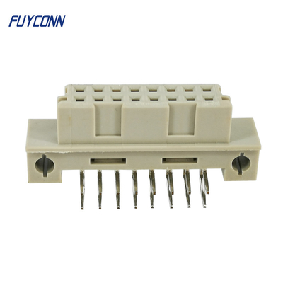 DIN41612 ตัวเมีย 2 แถว 16 ขามุมขวา PCB Eurocard Connector