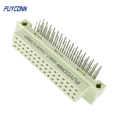 3 แถว 48P Eurocard DIN 41612 ขั้วต่อ PCB ตัวเมียขั้วต่อมุมขวา