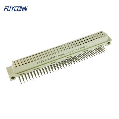 ขั้วต่อ Eurocard หญิง 3 แถว 96 พิน DIN 41612 ขั้วต่อ PCB มุมขวา