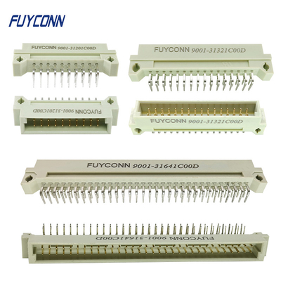 R / A ตัวเชื่อมต่อ DIN41612 ตัวผู้ PCB มุมขวา 2 แถว Eurocard 41612 Connector