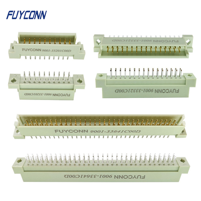 ขั้วต่อ DIN41612 แนวตั้งชาย PCB ตรง 2 แถวยุโรป 41612 Connector