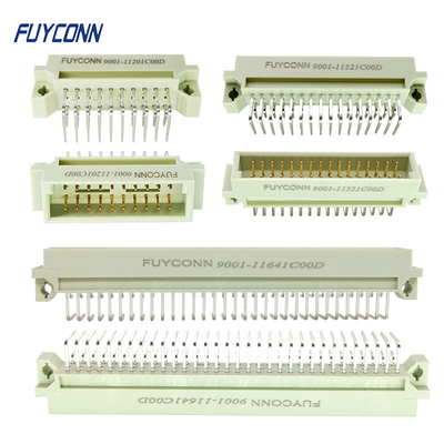 3 แถว DIN41612 ตัวเชื่อมต่อชาย 90 องศา R / A PCB Euro 41612 Connector