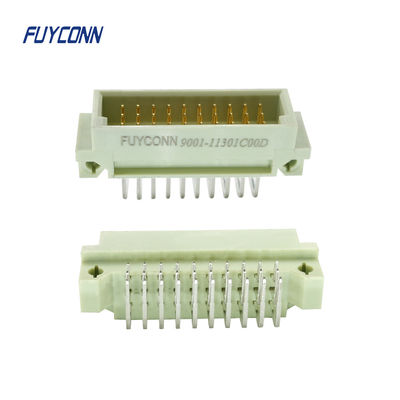 DIN 41612 3 แถวตัวเชื่อมต่อ Eurocard ตัวผู้ 90 องศา R / A ล็อคบอร์ด PCB