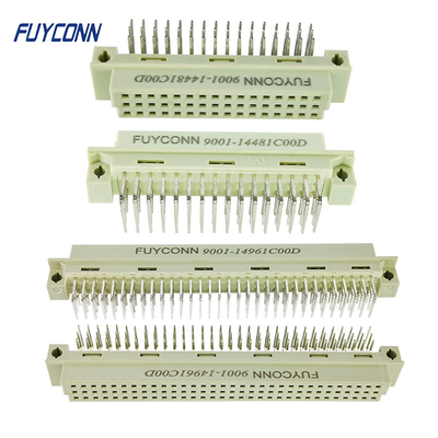 ขั้วต่อ Eurocard หญิง 3 แถว PCB DIN 41612 ขั้วต่อมุมขวา