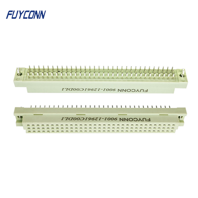 ตัวเมีย 396 DIN41612 ตัวเชื่อมต่อ 96 ขาตรง PCB Eurocard สีเทา